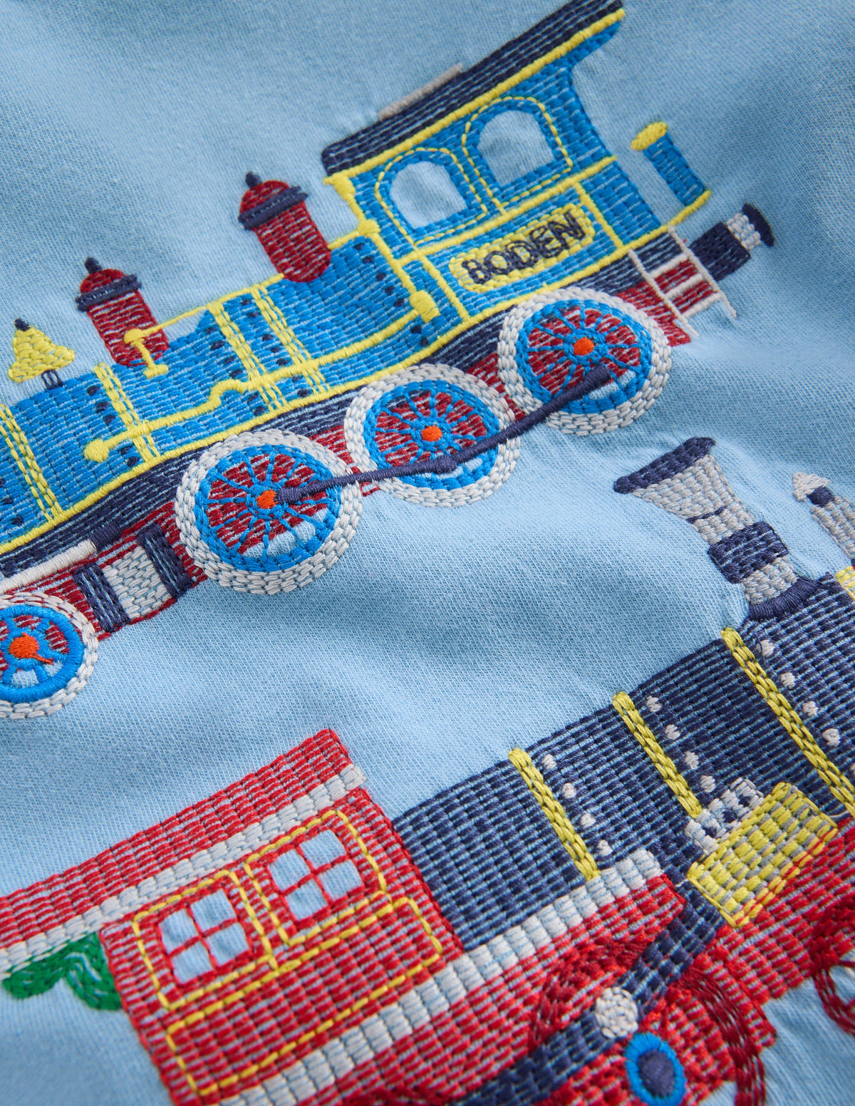 Langärmliges Superstitch-Oberteil-Gletscherblau Züge - Image 3