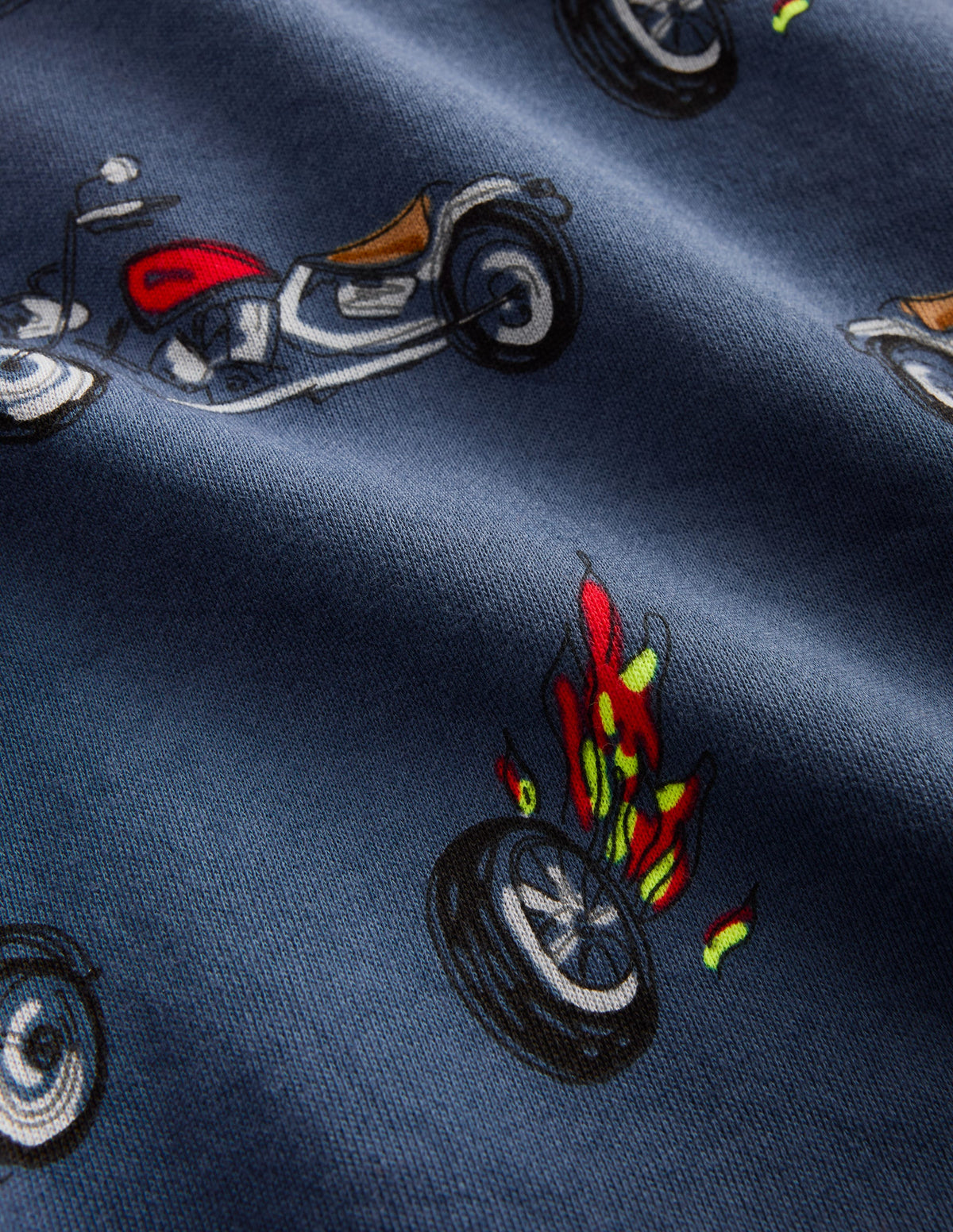 Sweat imprimé pour tous les jours-Motos gris-bleu - Image 3