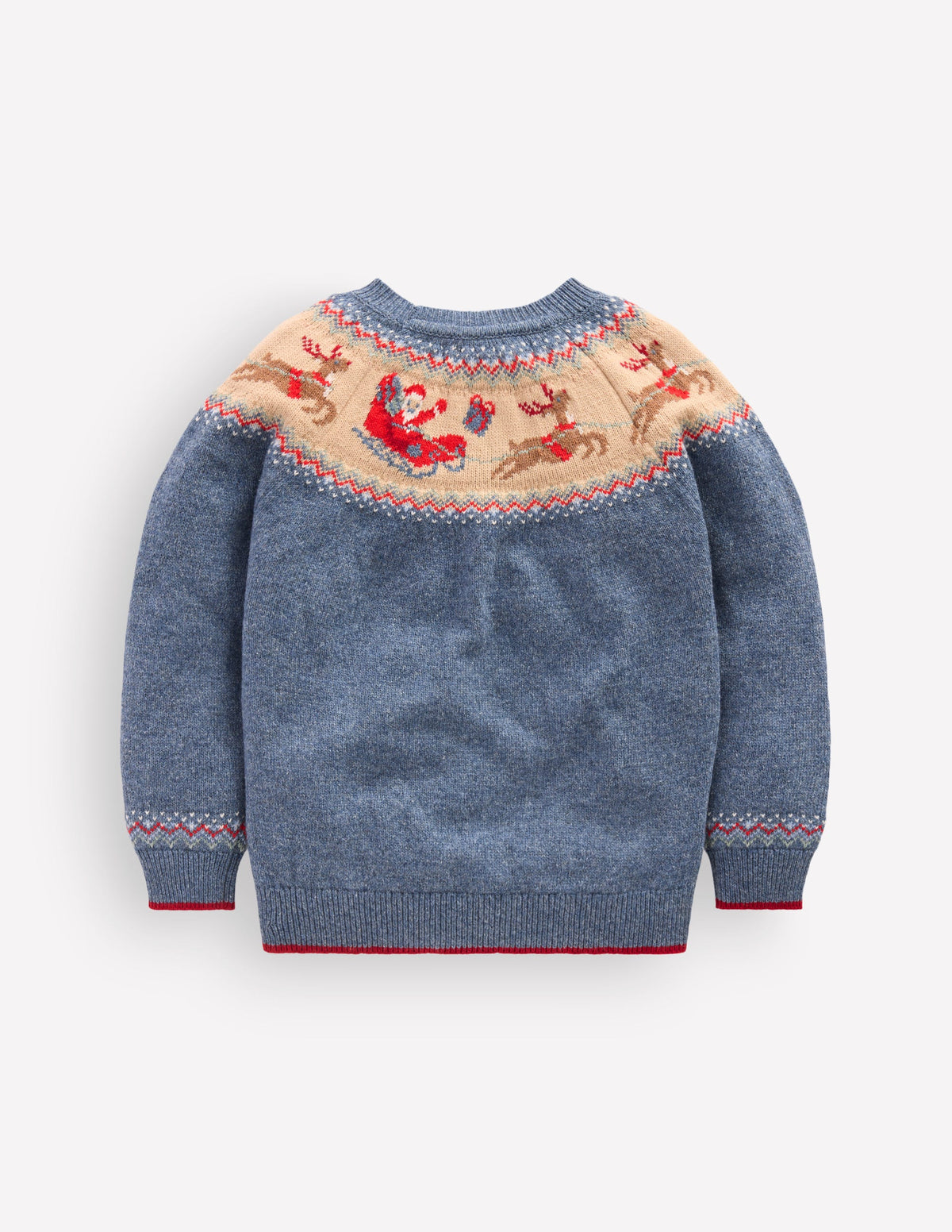 Fair-Isle-Pullover-Blau Meliert Postamt Am Nordpol - Image 3