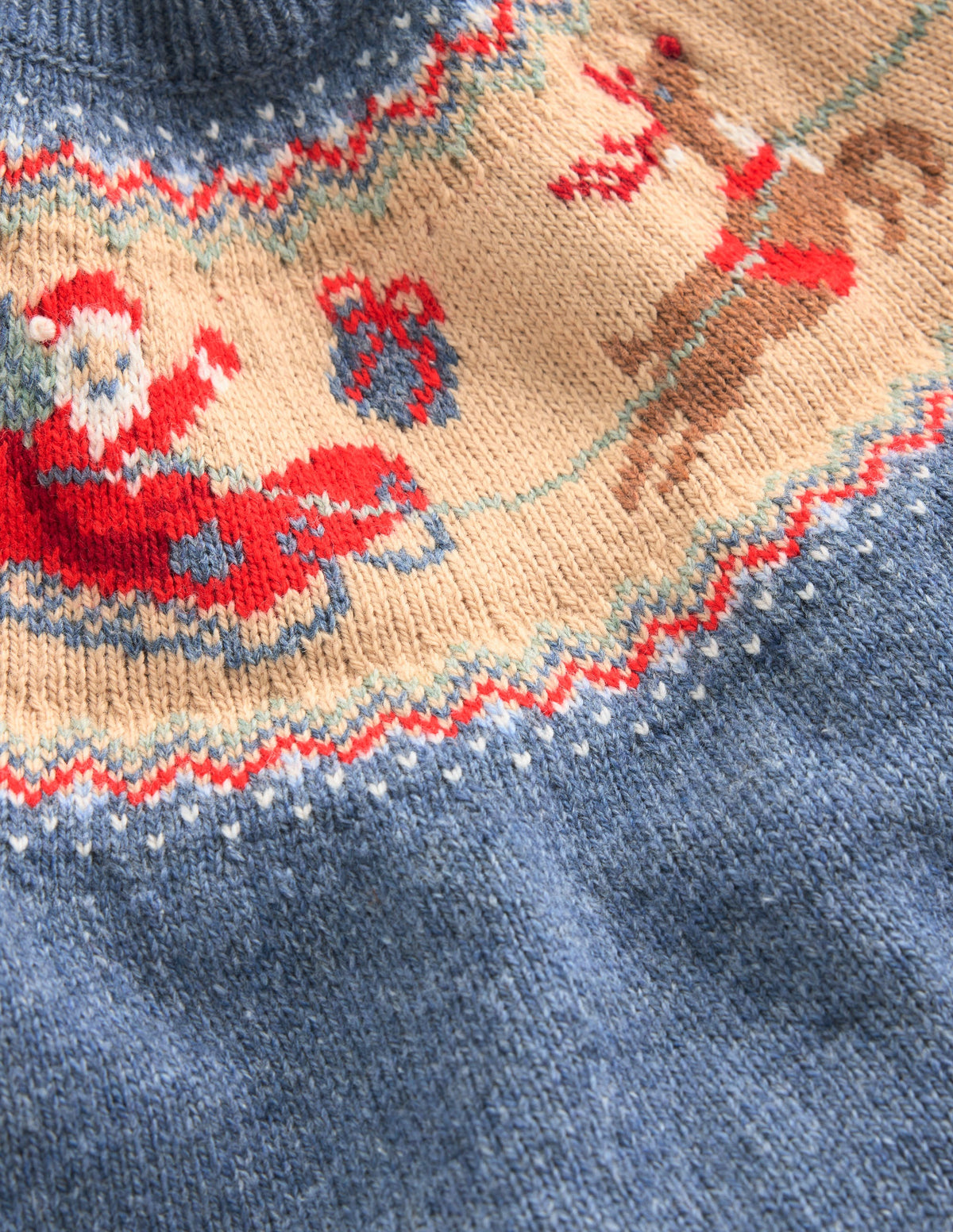 Fair-Isle-Pullover-Blau Meliert Postamt Am Nordpol - Image 4