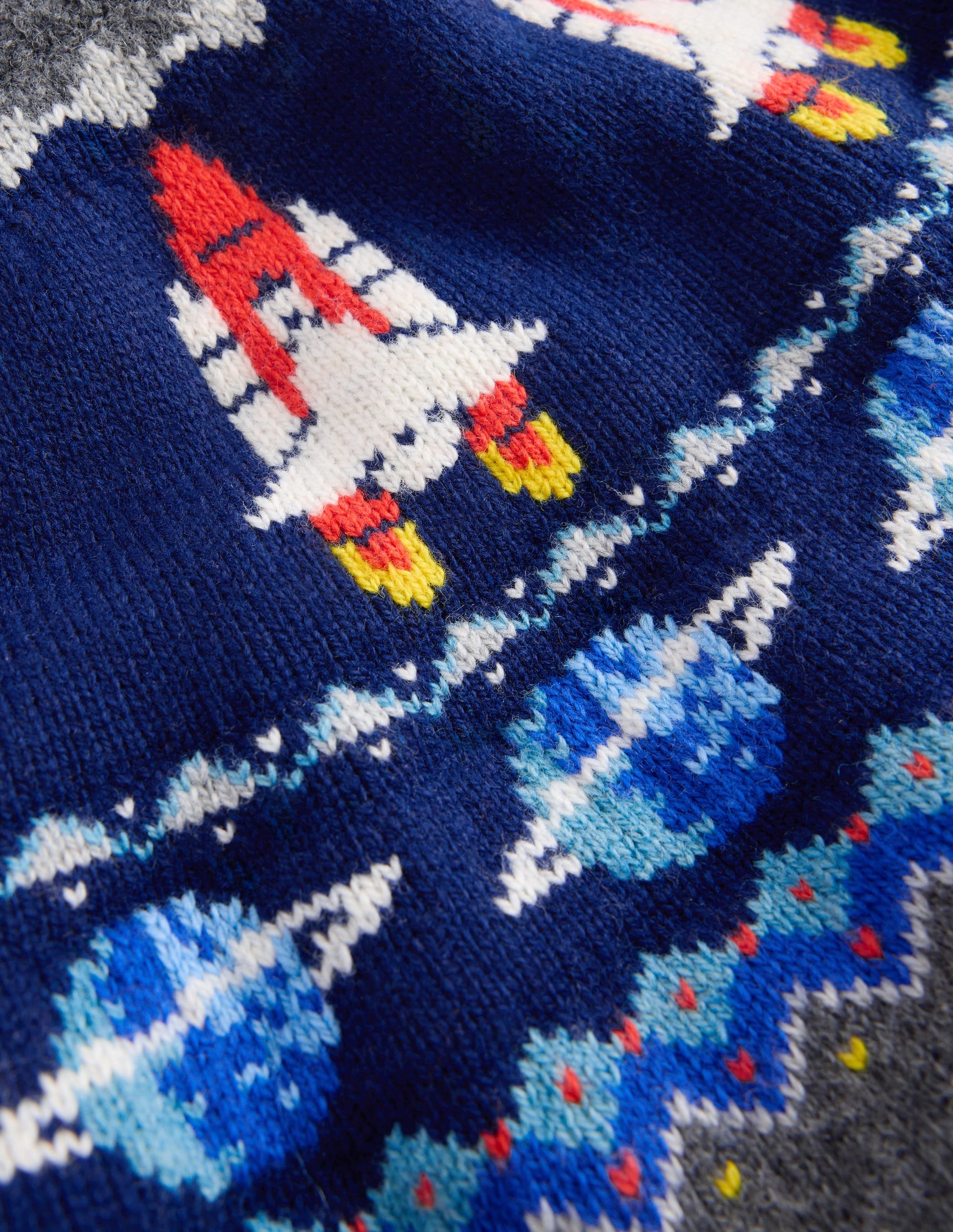 Fair-Isle-Pullover-Anthrazit Meliert Weltall-3