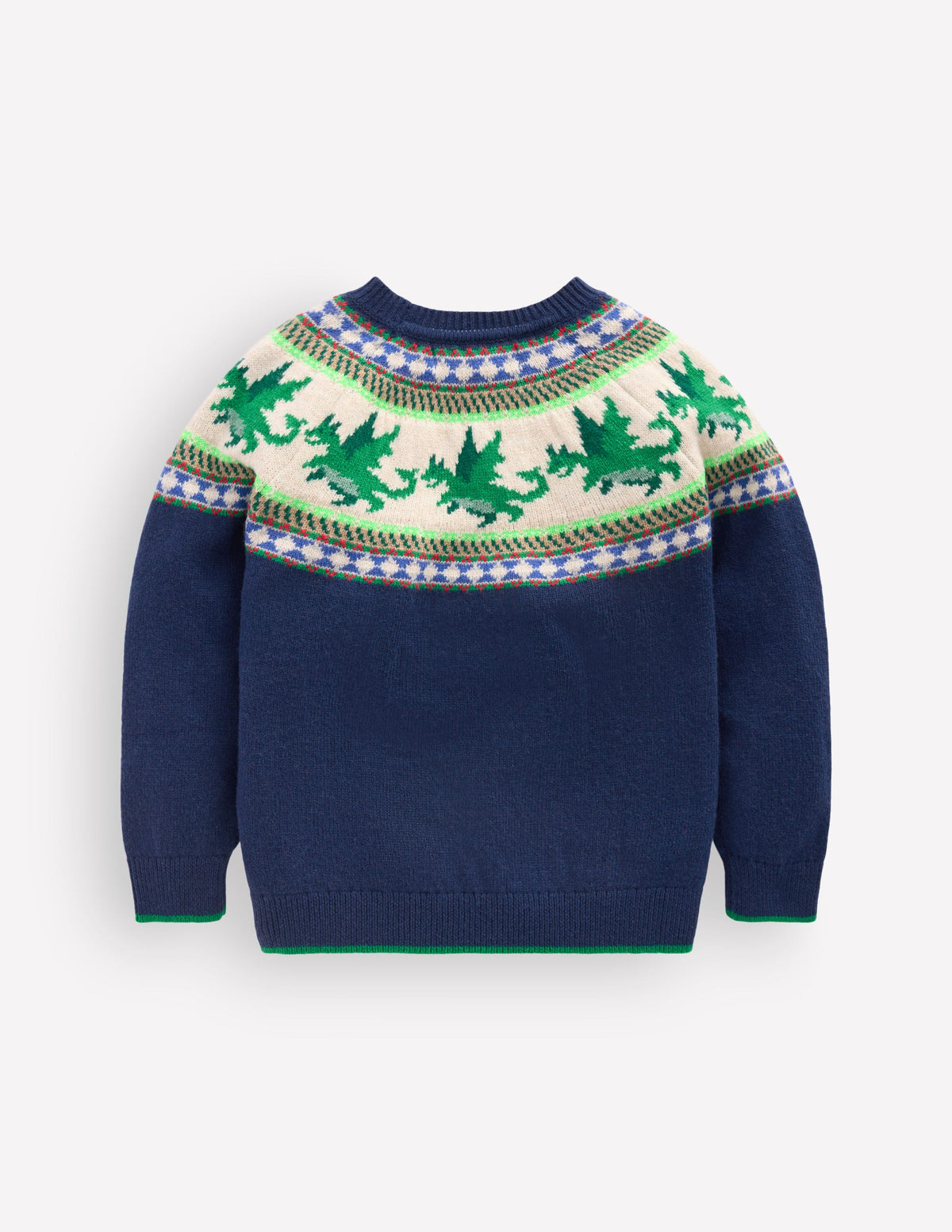 Fair-Isle-Pullover-Schuluniform-Marineblau Drachen-2