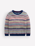 Fair-Isle-Pullover-Bunt, Fair-Isle-Muster