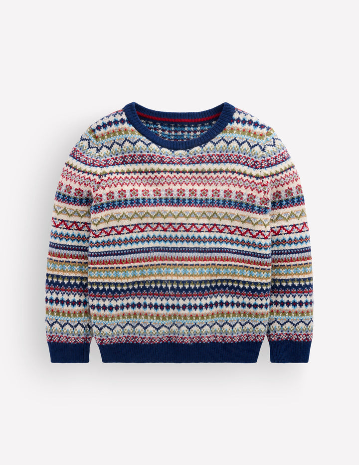 Fair-Isle-Pullover-Bunt, Fair-Isle-Muster