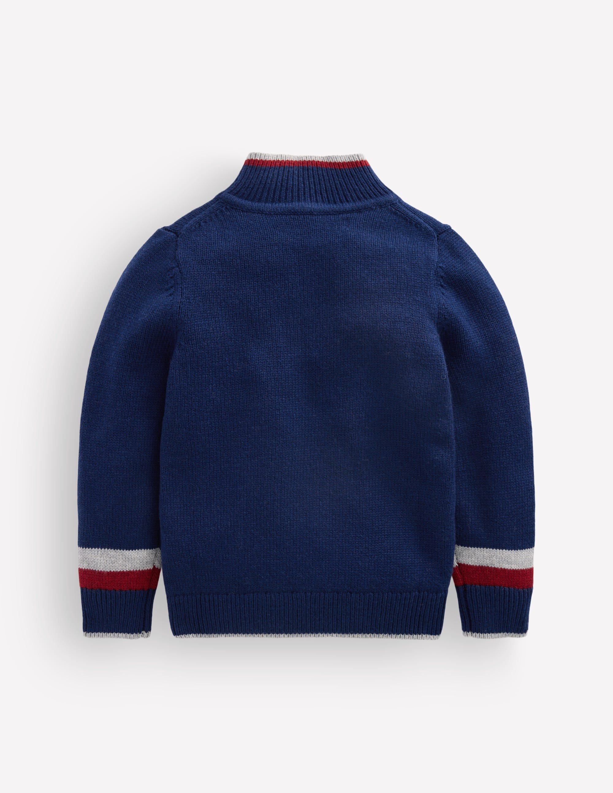Klassischer Pullover mit halblangem Reißverschluss-Mittelalterliches Blau - Image 2