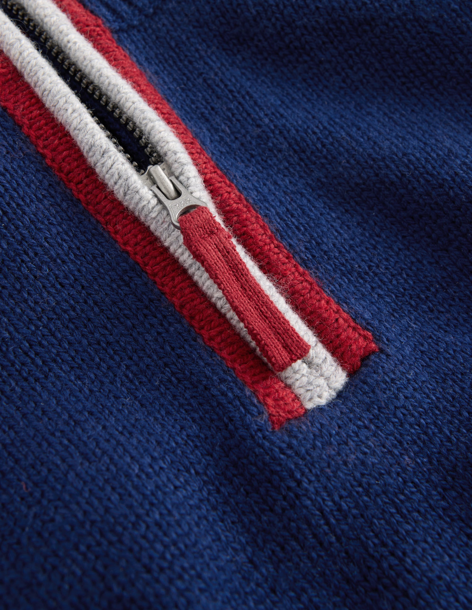 Klassischer Pullover mit halblangem Reißverschluss-Mittelalterliches Blau - Image 3