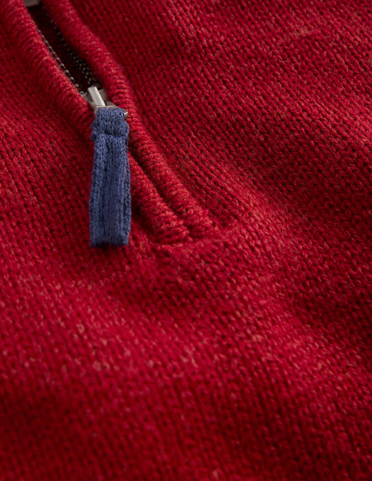 Pull partiellement zippé traditionnel-Pourpre-3