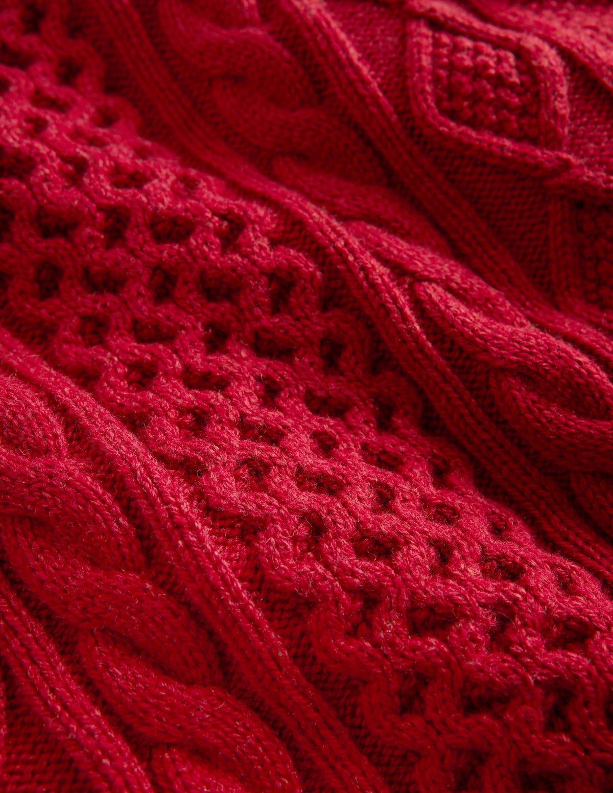 Heritage Cable Jumper-Crimson Red - Image 3