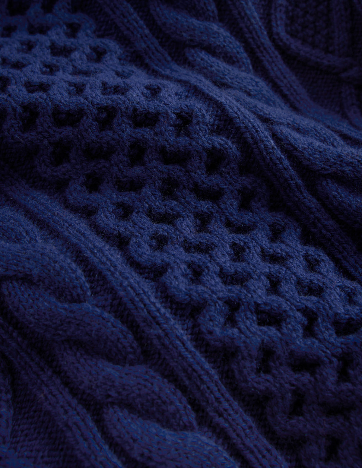 Klassischer Pullover mit Zopfmuster-Schuluniform-Marineblau-3