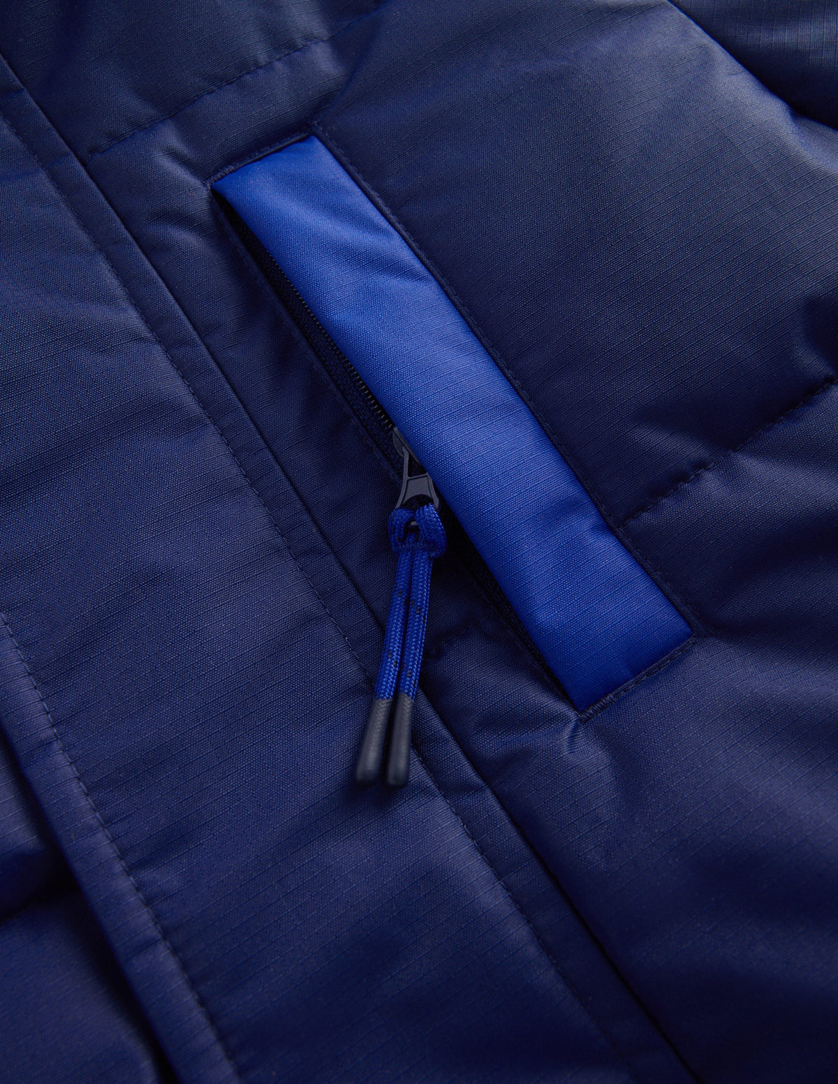 Fleece Lined Padded Coat-College Navy-3