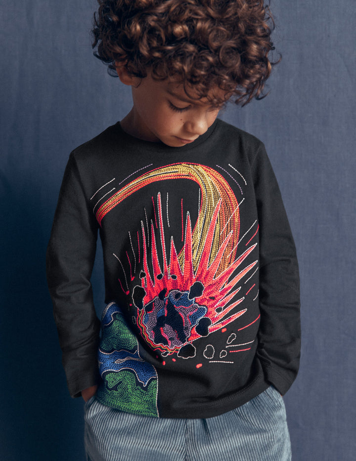 Im Dunkeln leuchtendes T-Shirt mit Superstitch-PHANTOMKOMET