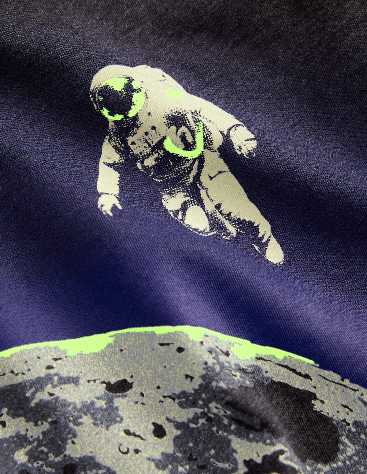 T-shirt phosphorescent à manches longues-Lune anthracite chiné-4
