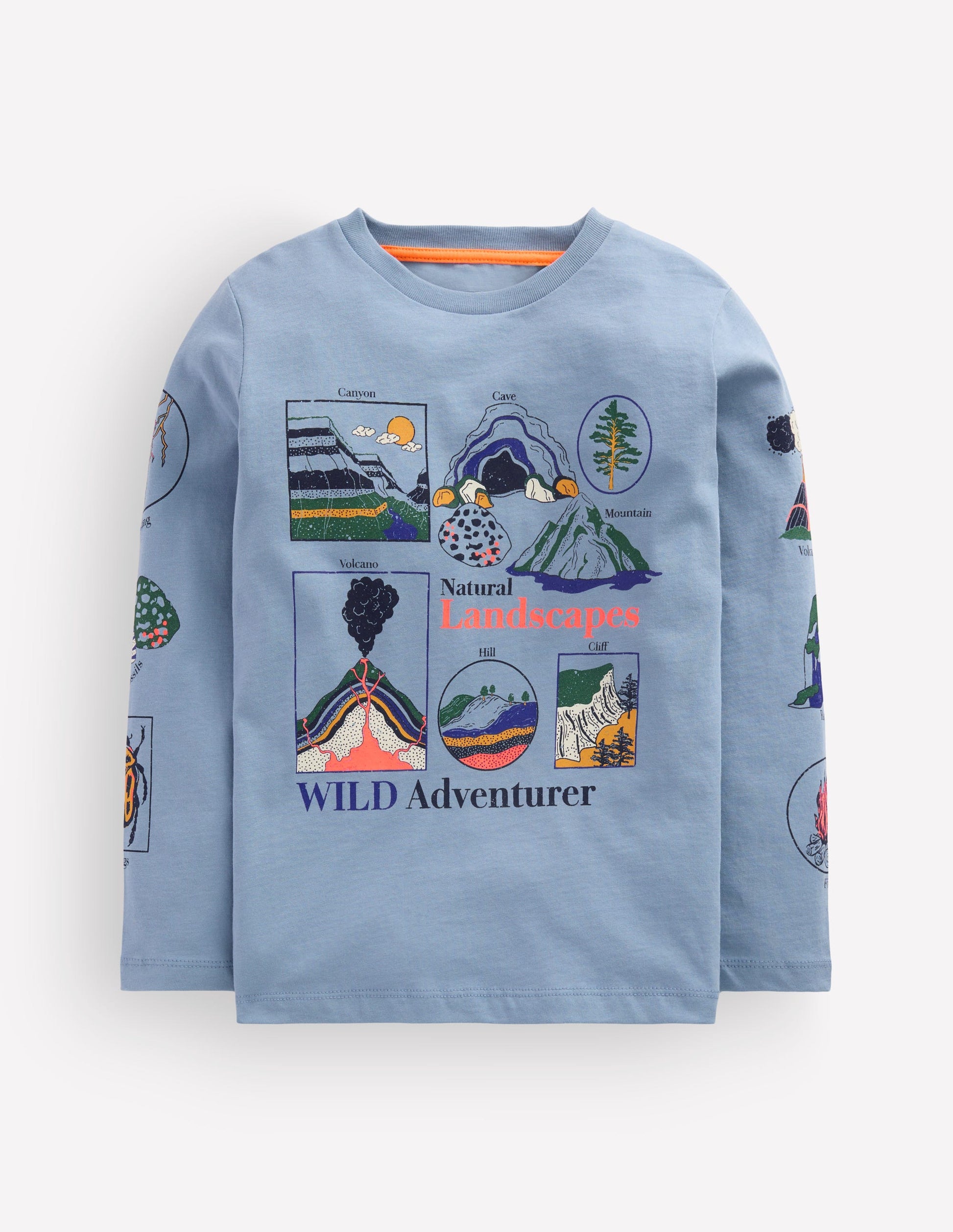 Long Sleeve Glow T-shirt-French Blue, Landscapes-3