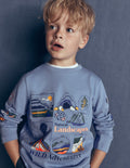 Long Sleeve Glow T-shirt-French Blue, Landscapes