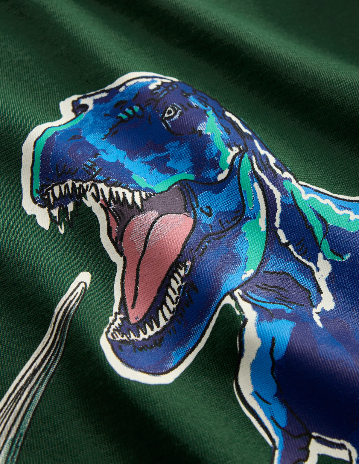 Im Dunkeln leuchtendes Langarmshirt-Jägergrün Dinosaurier - Image 4