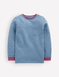 Kuscheliges, mittelschweres Langarmshirt-Blaue Aura/Süßkirsche