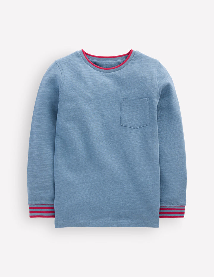Kuscheliges, mittelschweres Langarmshirt-Blaue Aura/Süßkirsche