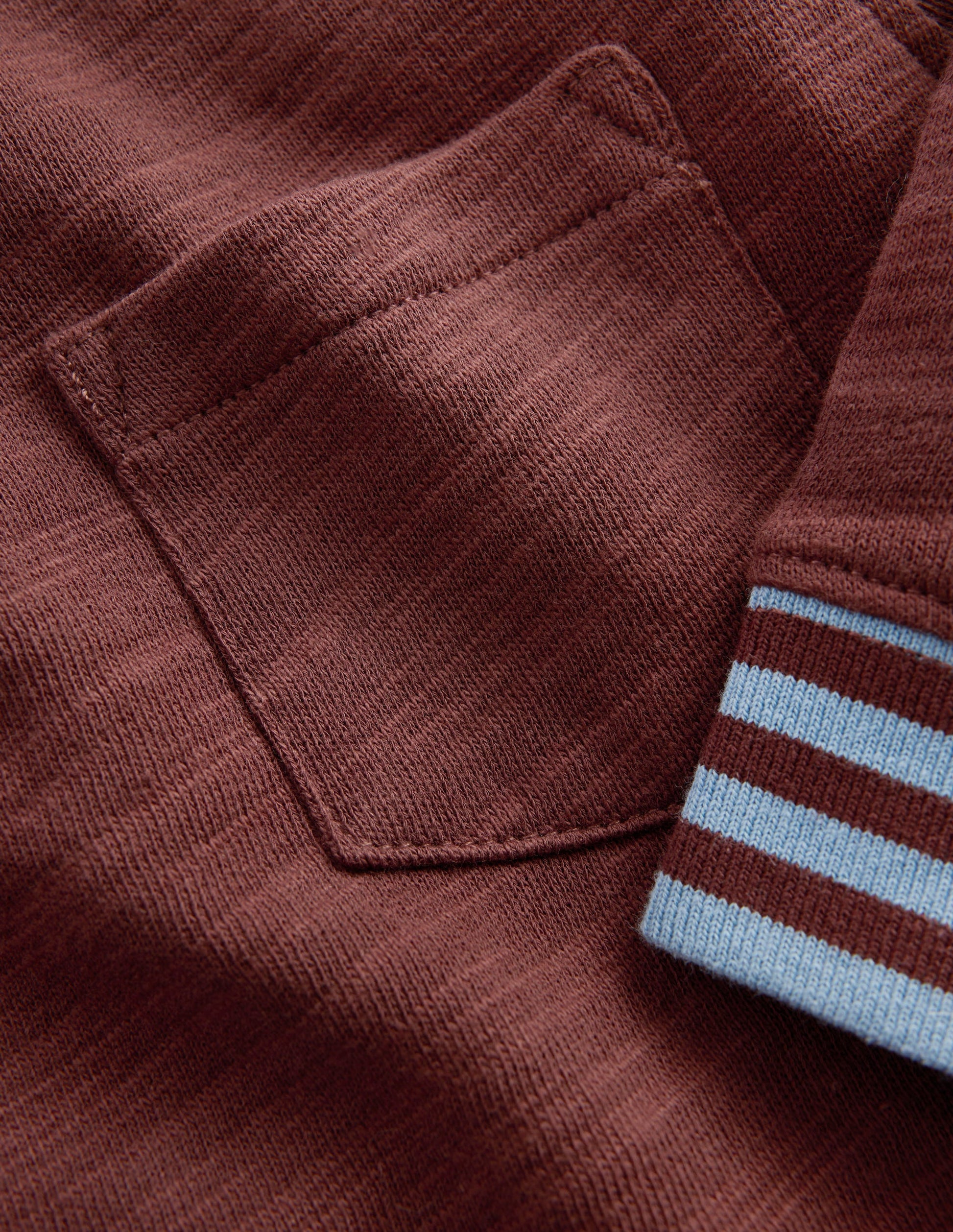 Kuscheliges, mittelschweres Langarmshirt-Waldbraun/Gletscherblau-3