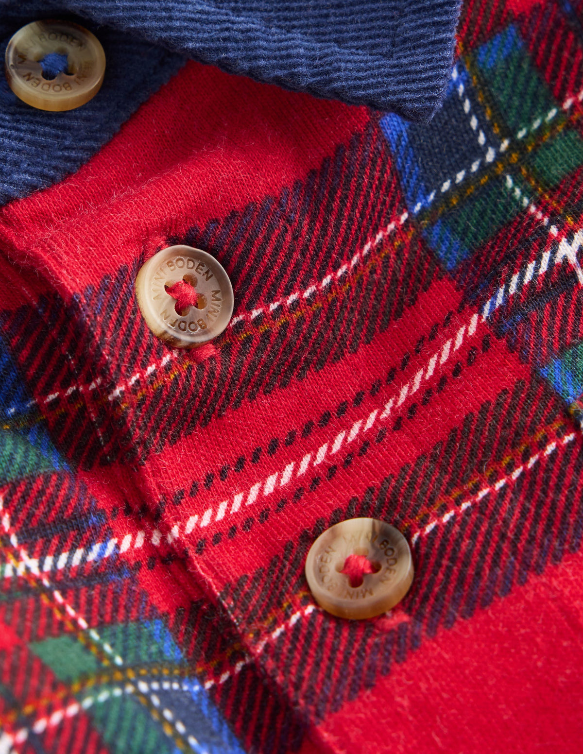 Langärmliges, elegantes Polohemd-ROT KARIERT-3