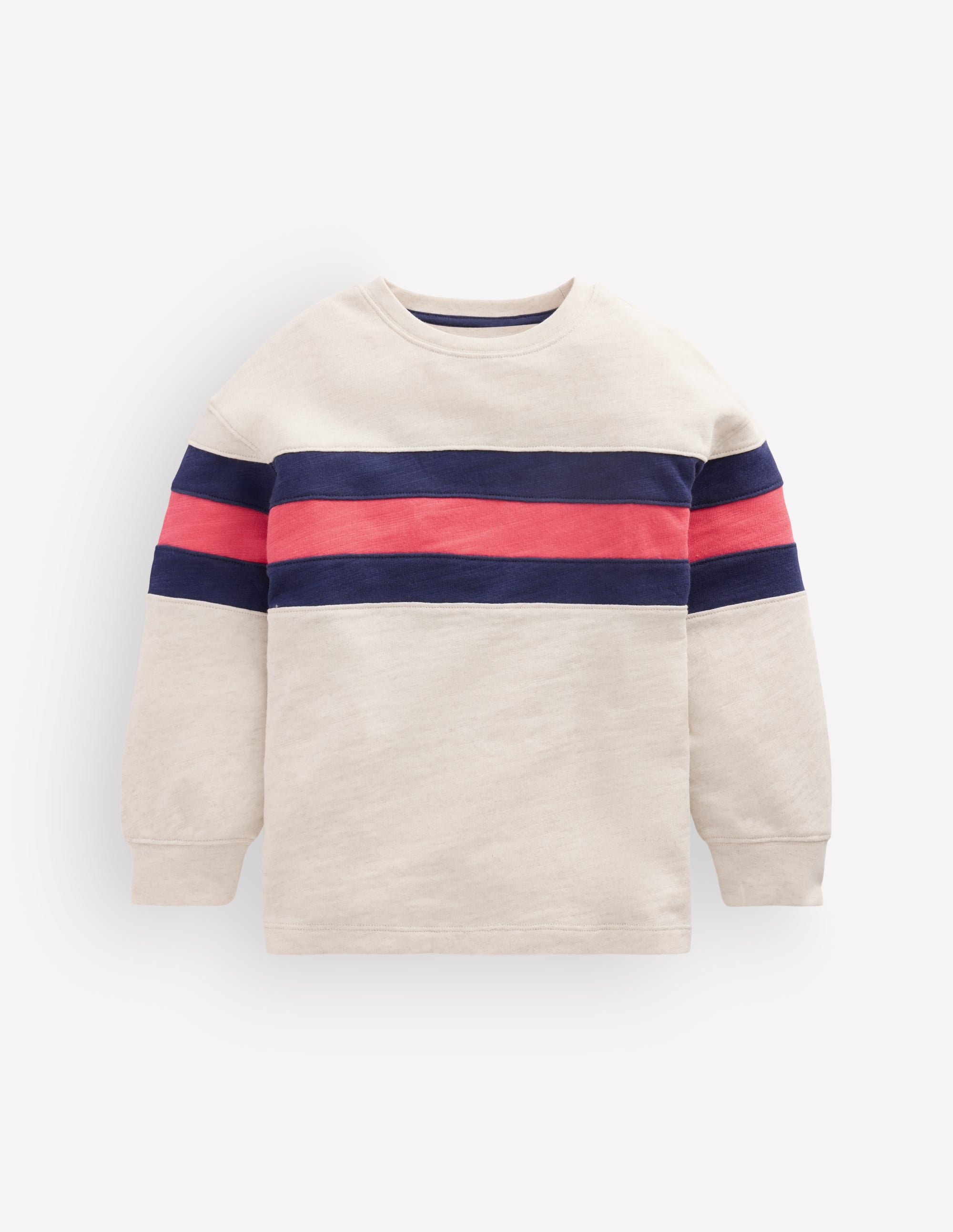 Lässiges, mittelschweres Langarmshirt-Beige - Image 1