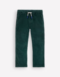 Slim Pull-on Trousers-Dark Green Cord
