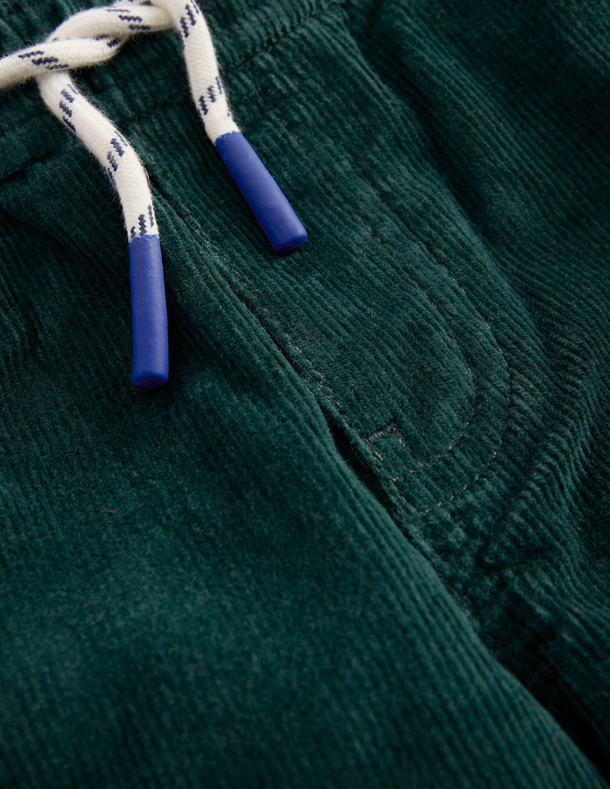 Slim Pull-on Trousers-Dark Green Cord - Image 3