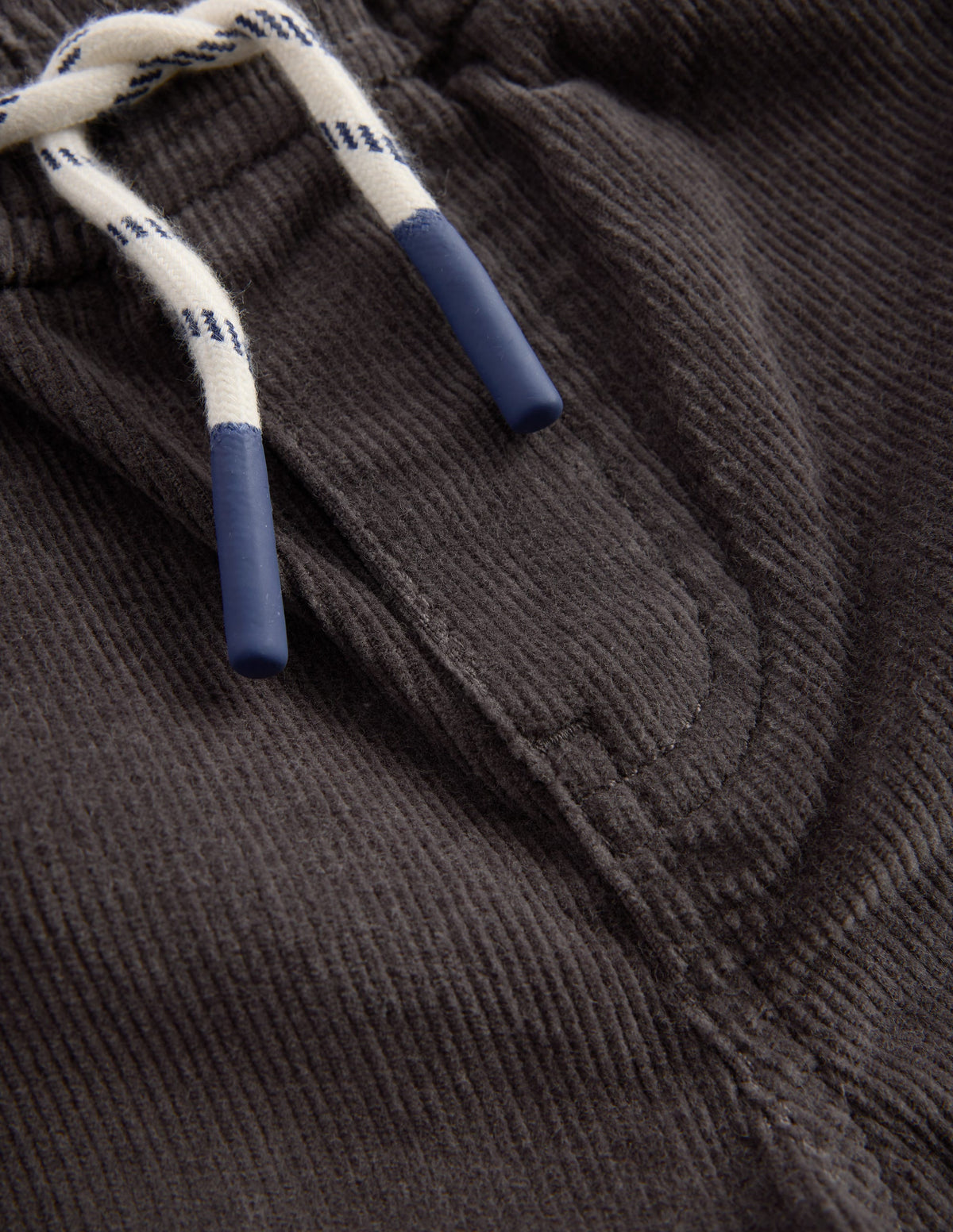 Slim Pull-on Trousers-Grey Cord - Image 3