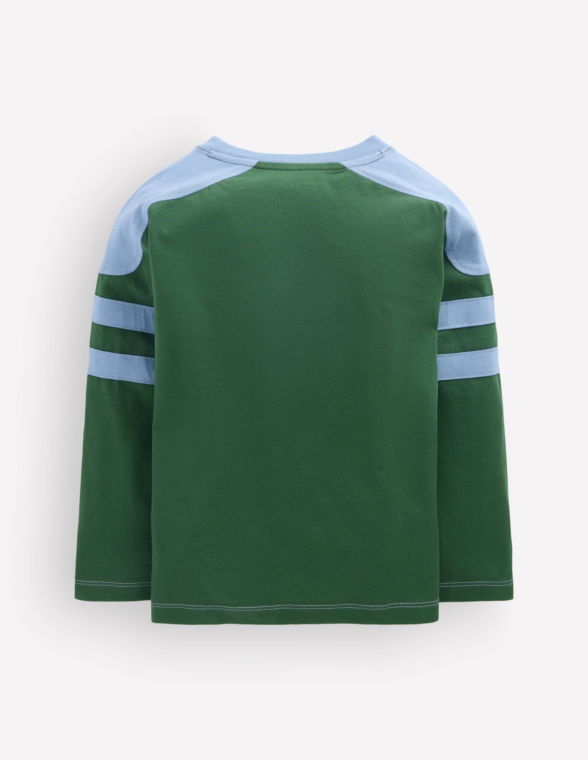 Colour Block T-shirt-Hunter Green-2