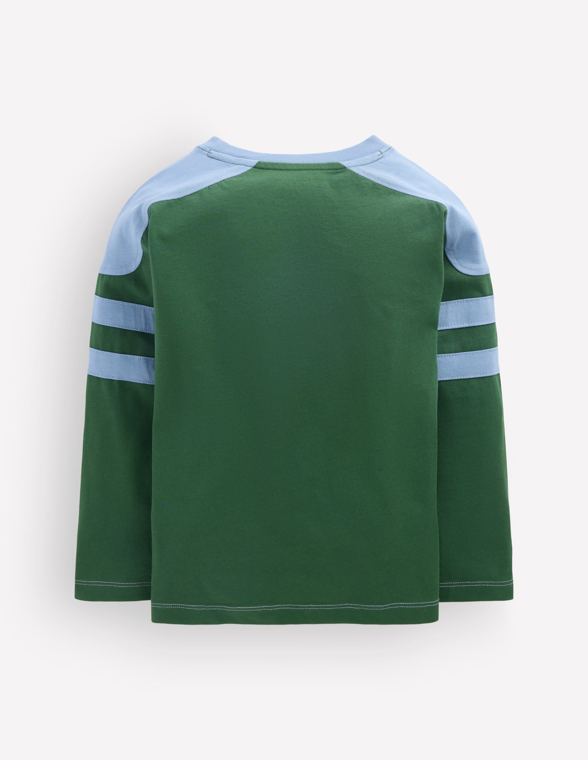 Colour Block T-shirt-Hunter Green - Image 2