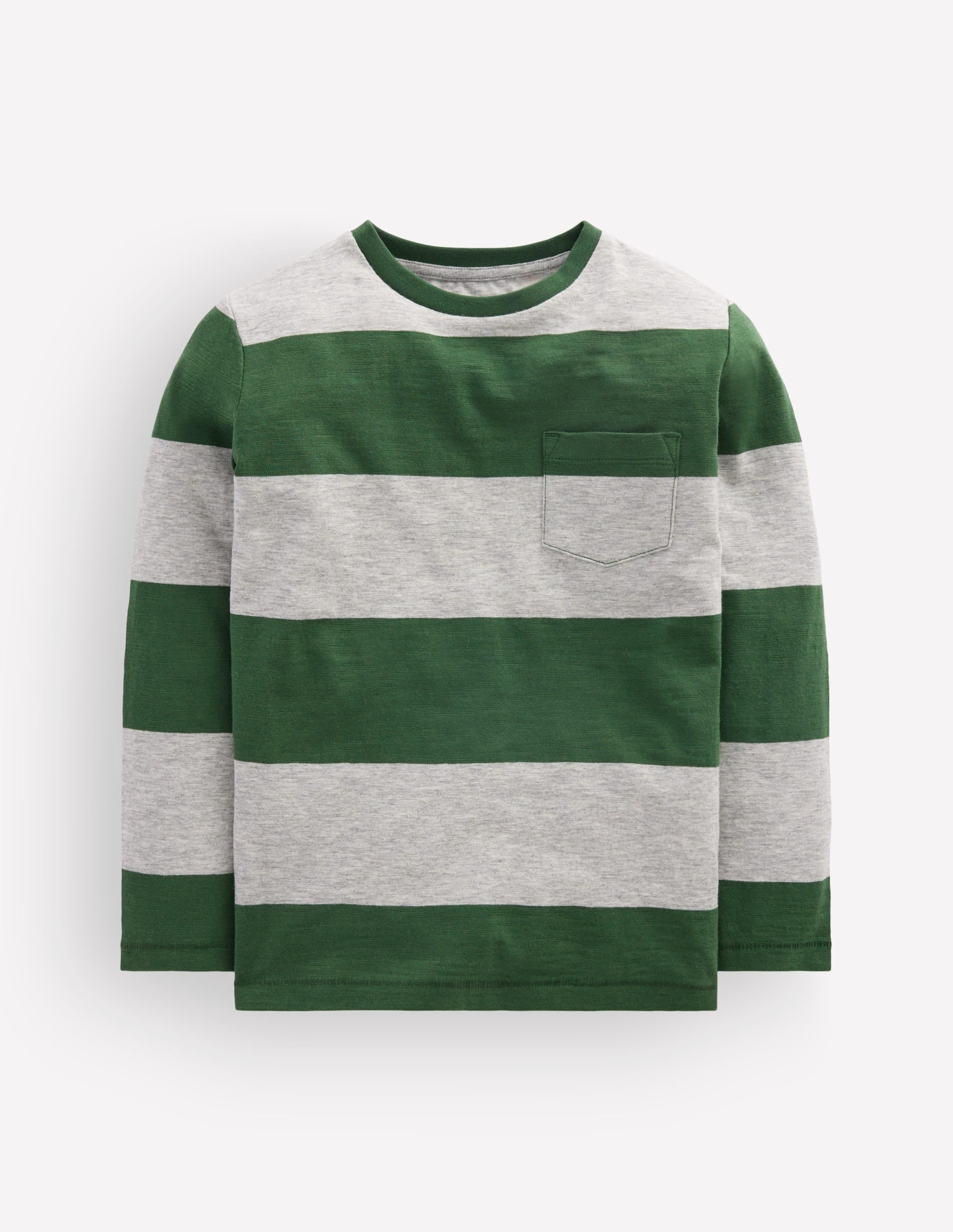 Langärmliges T-Shirt für den Alltag-Jägergrün/Grau Meliert - Image 1