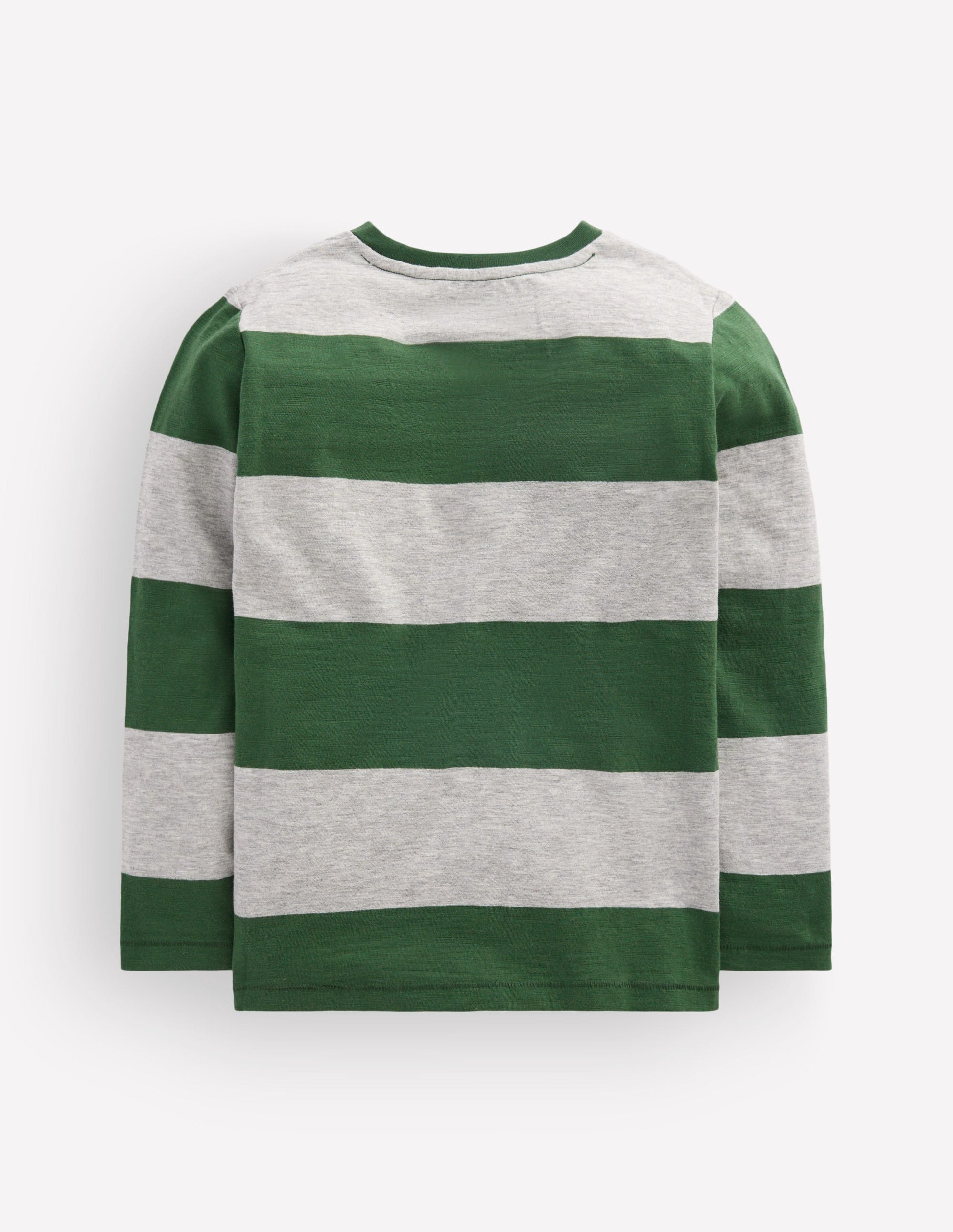 Langärmliges T-Shirt für den Alltag-Jägergrün/Grau Meliert-2