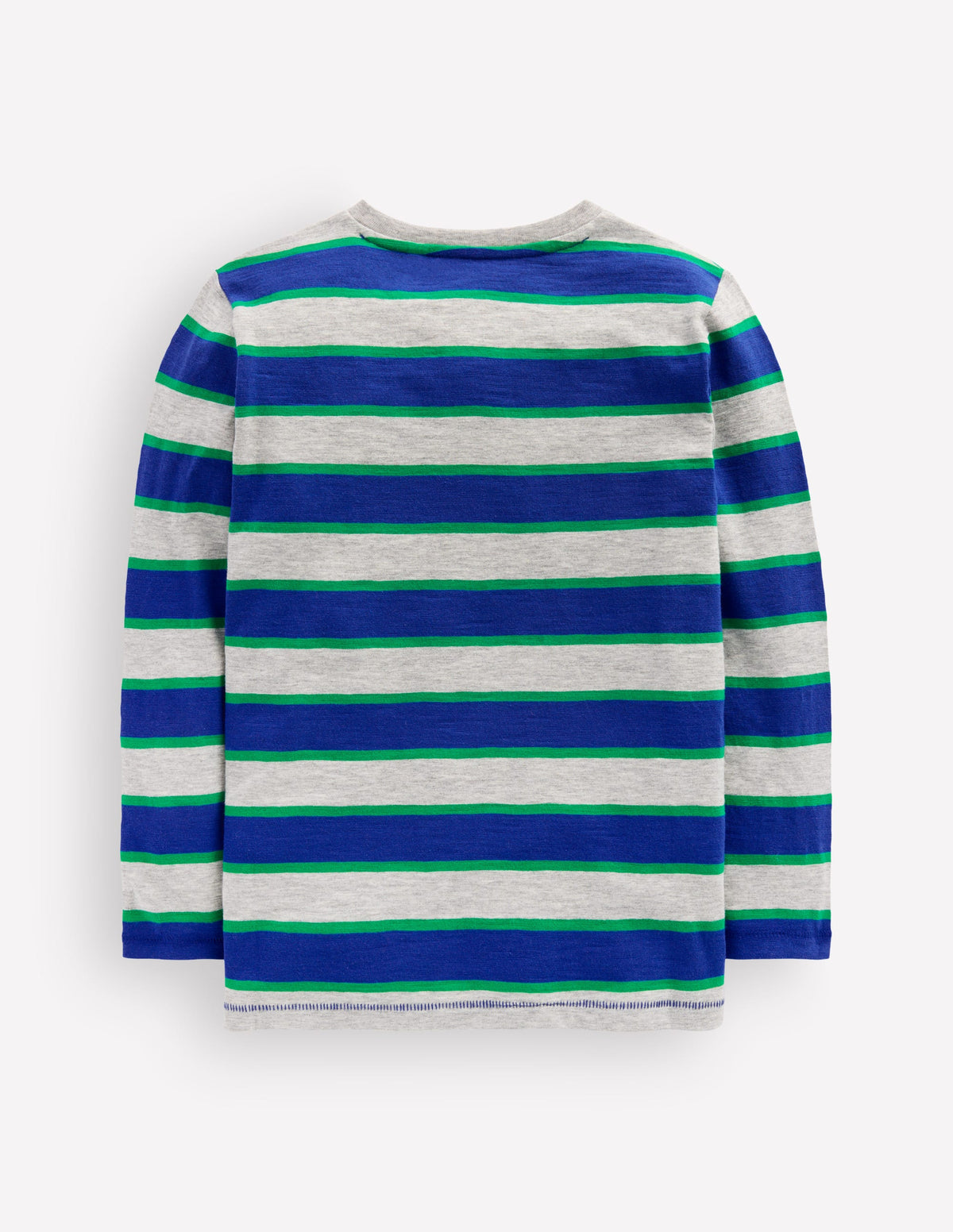 Langärmliges T-Shirt für den Alltag-Grau Meliert/Blau/Grün - Image 2