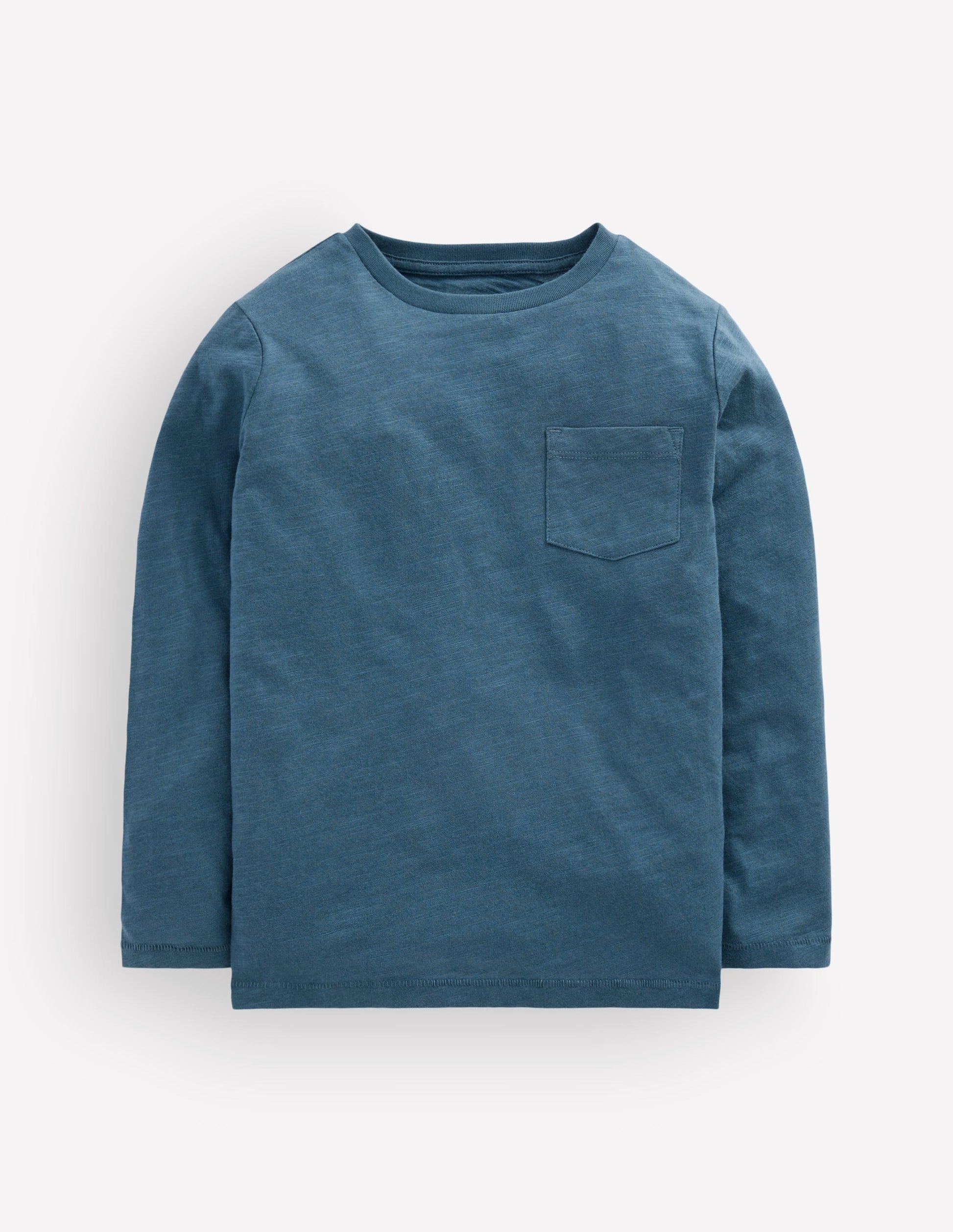 Langärmliges T-Shirt für den Alltag-Graublau-1