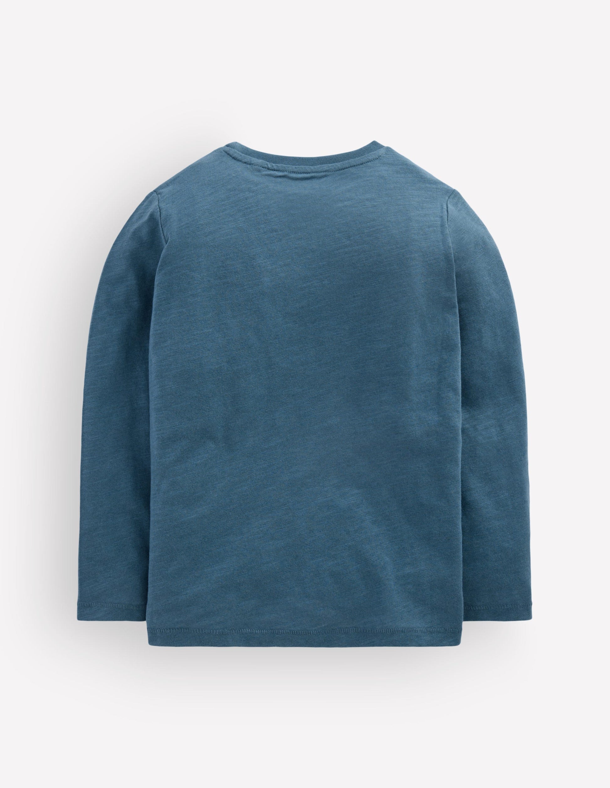 Langärmliges T-Shirt für den Alltag-Graublau-2