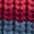Grobstrick-Kapuzenpullover aus Baumwolle-Denim-Blau mit Streifen