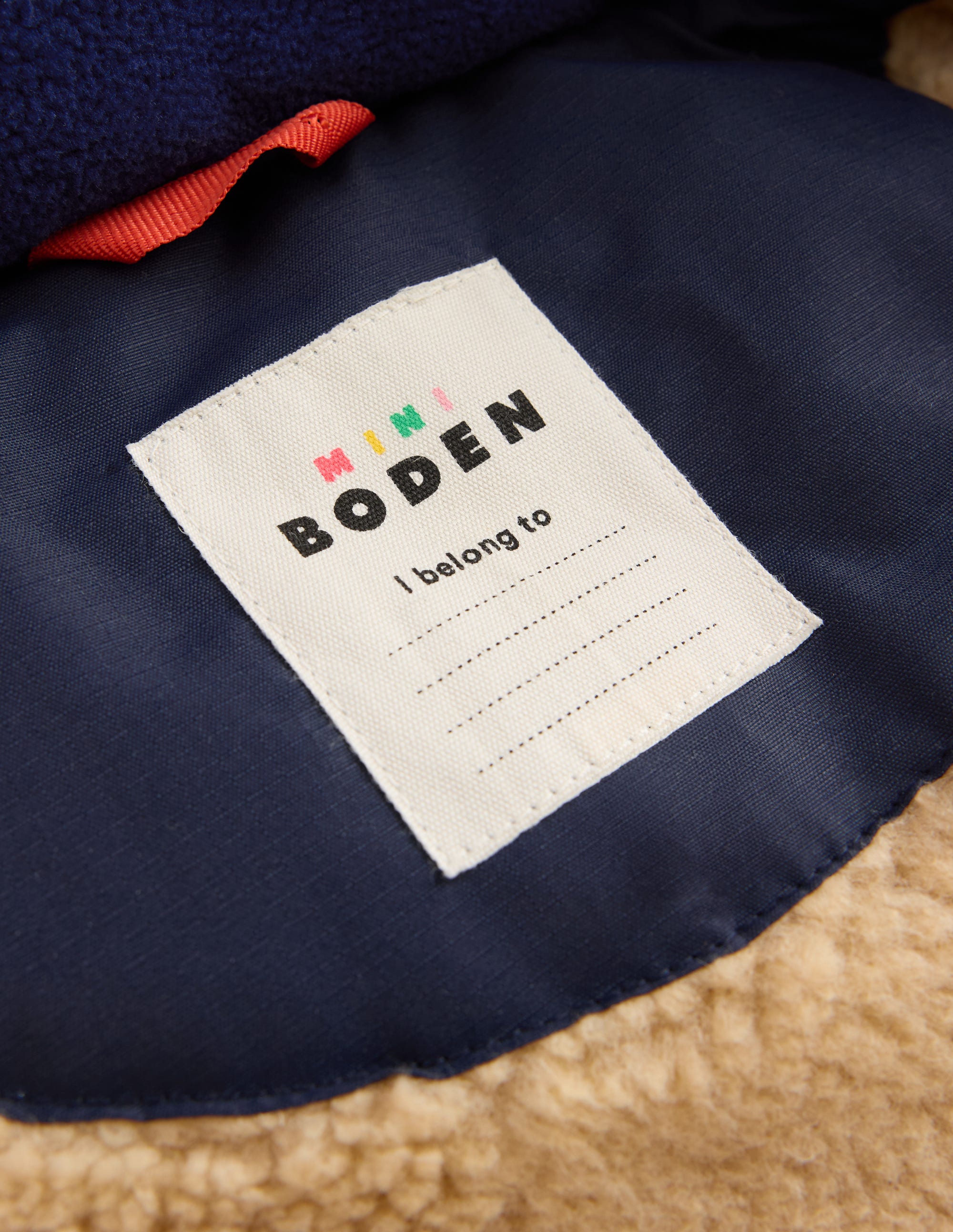 Borg Lined Puffer Coat-College Navy - Image 9