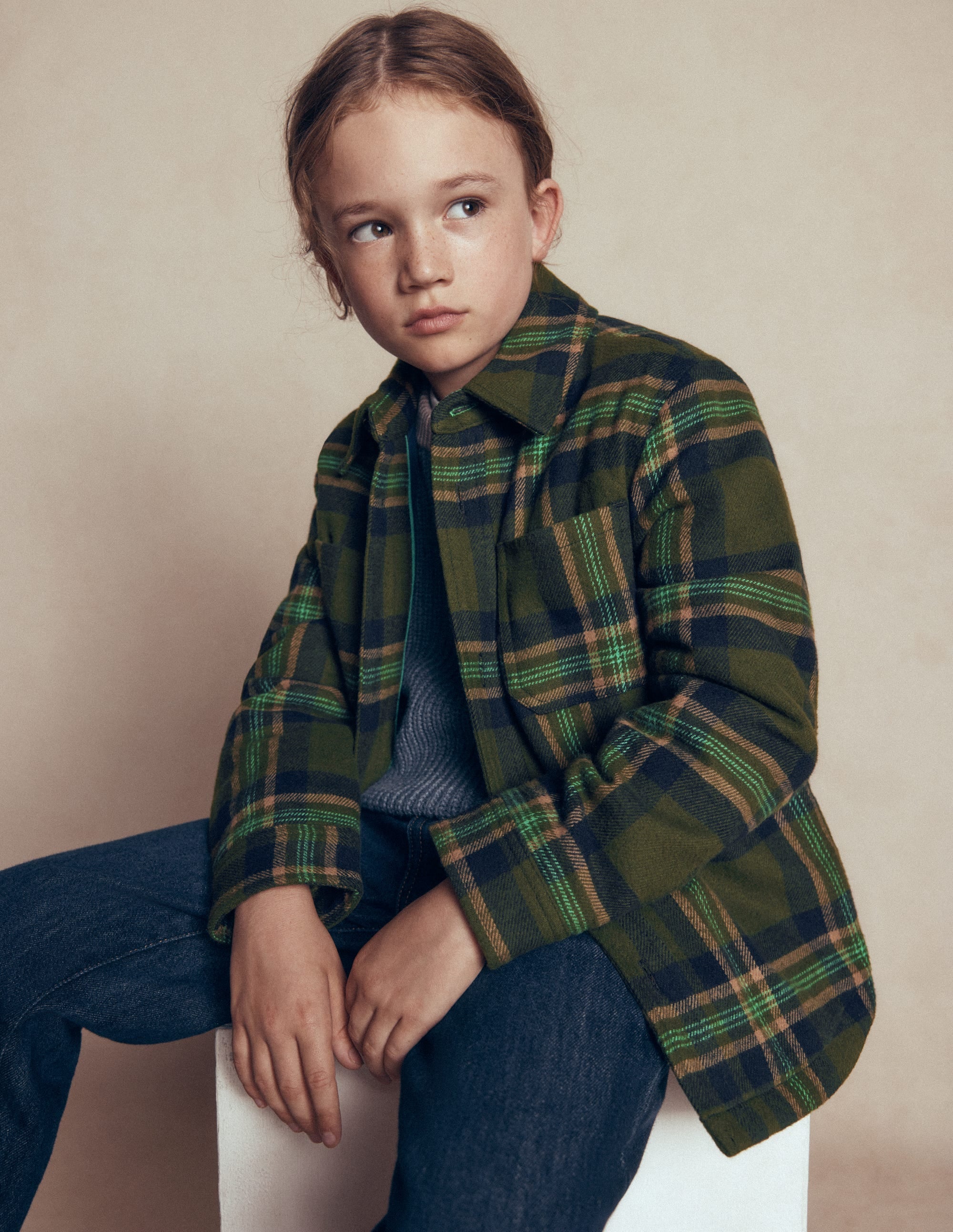 Shacket-Green Check - Image 1