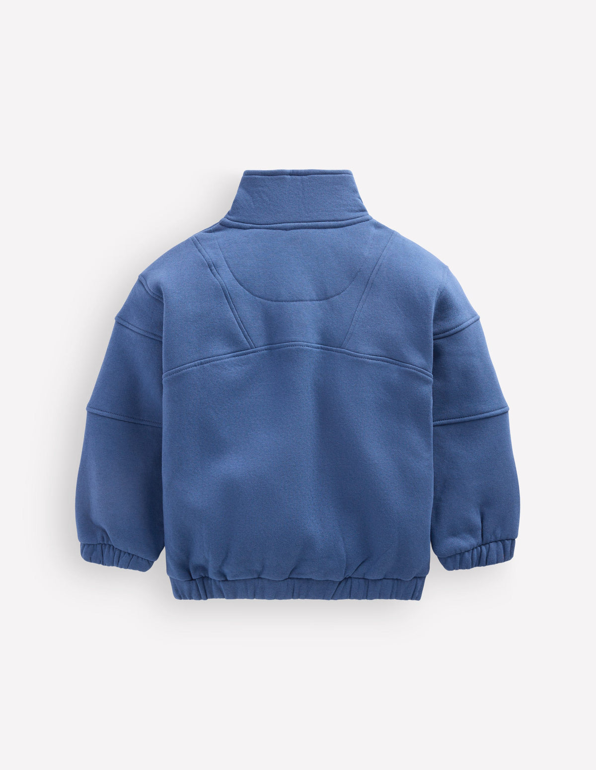 Sweatshirt mit Halbreißverschluss-Denim-Blau - Image 2