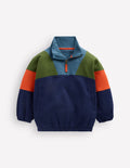 Sweat partiellement zippé-Colourblock vert Brunswick