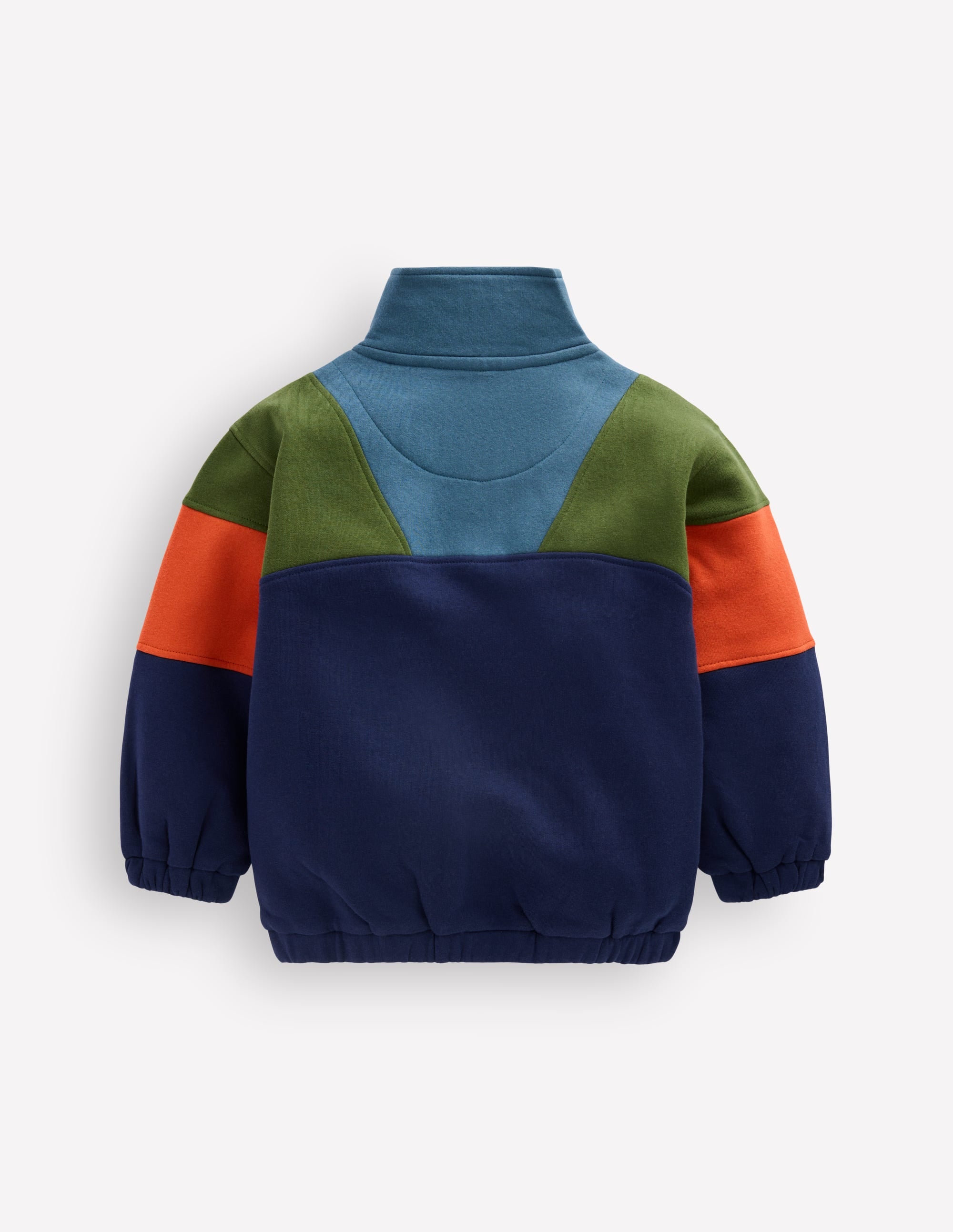 Sweat partiellement zippé-Colourblock vert Brunswick - Image 2