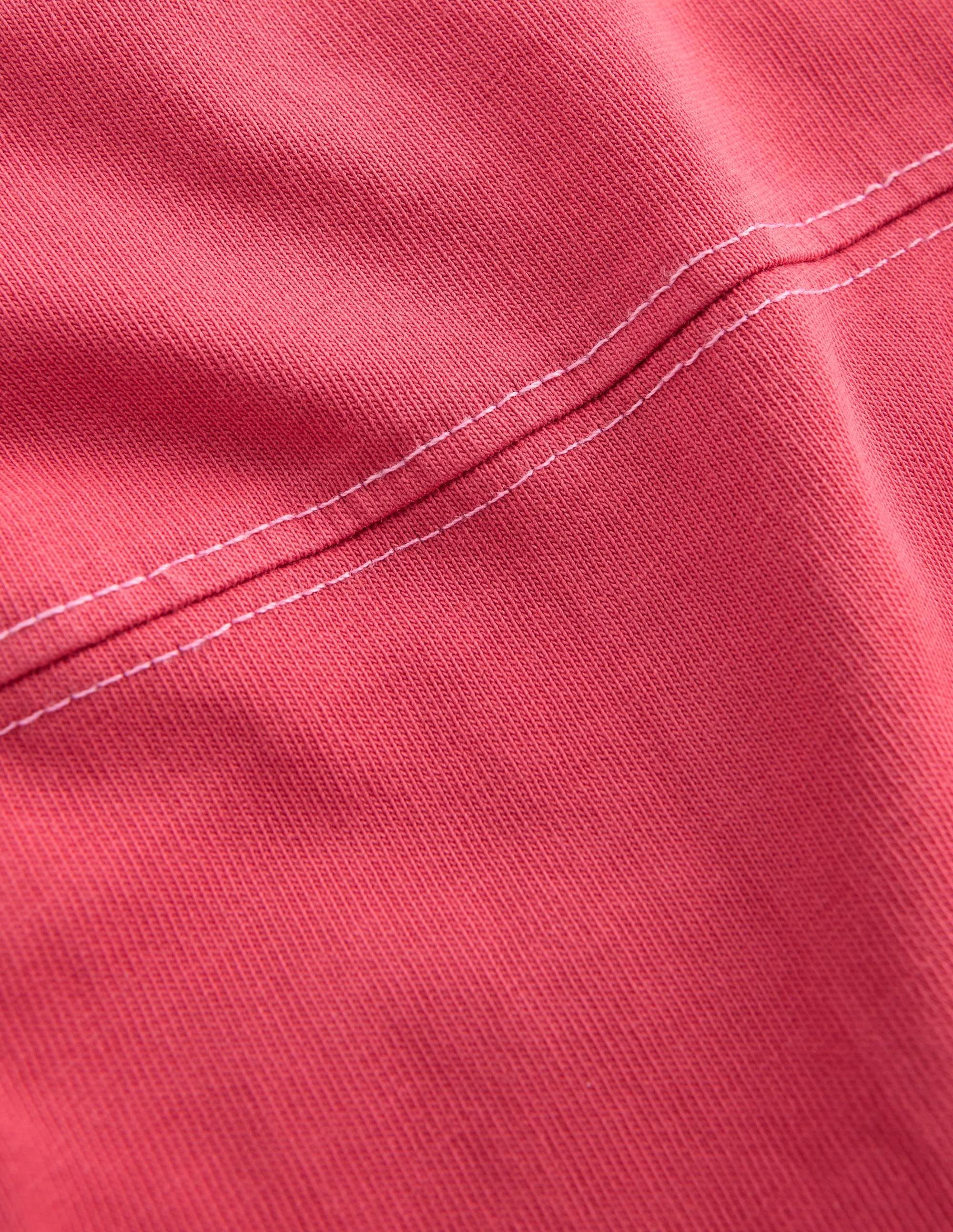 Stückgefärbtes T-Shirt im Paneeldesign-Winter Puderrosa - Image 3