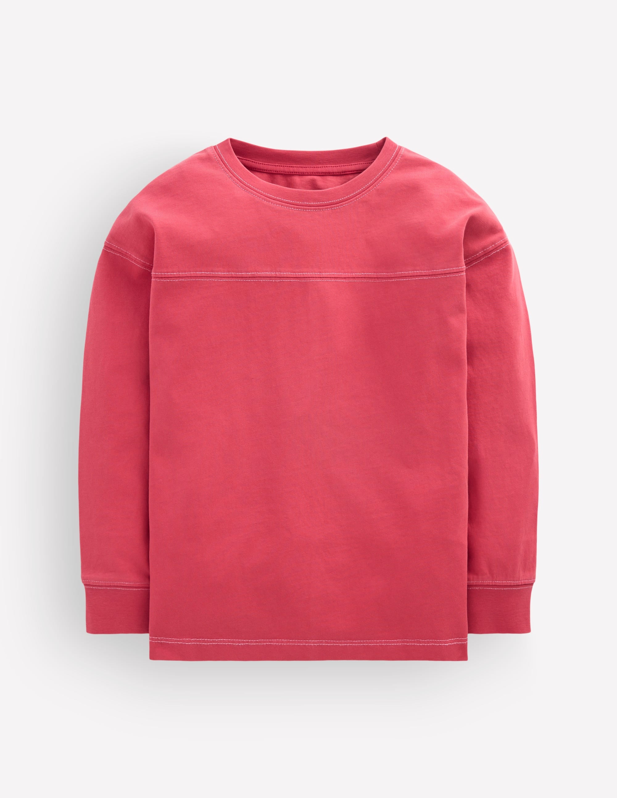 Stückgefärbtes T-Shirt im Paneeldesign-Winter Puderrosa - Image 1