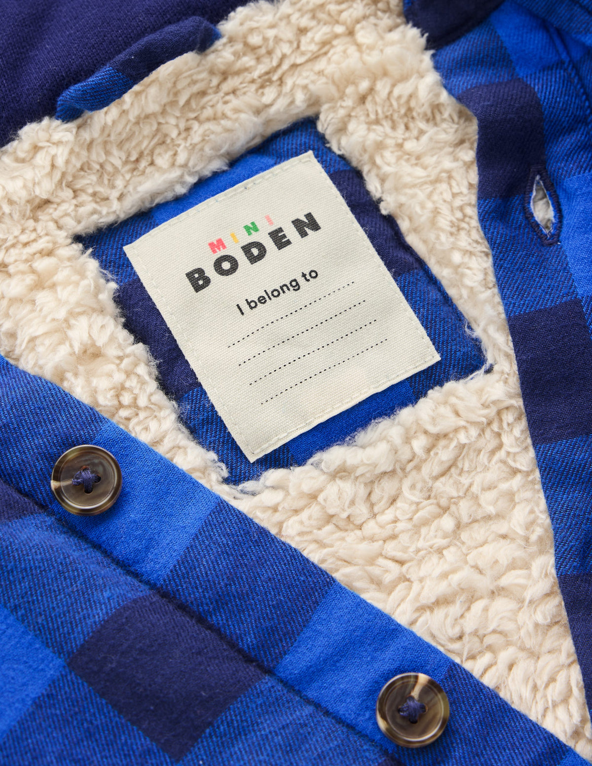 Chemise à capuche doublée de borg-Bleu connecté/bleu marine-3