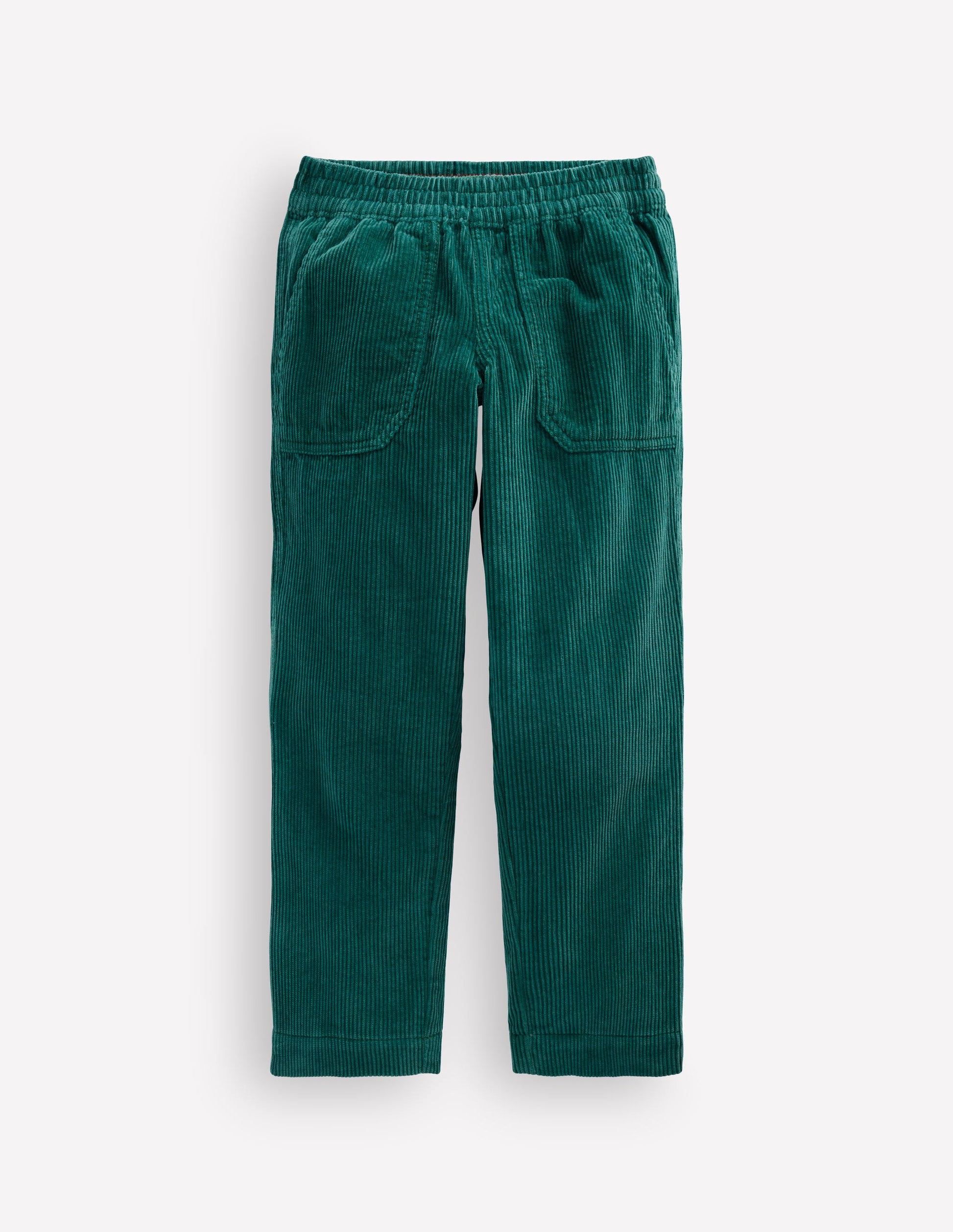 Pull-on Cord Trousers-MALLARD GREEN-4