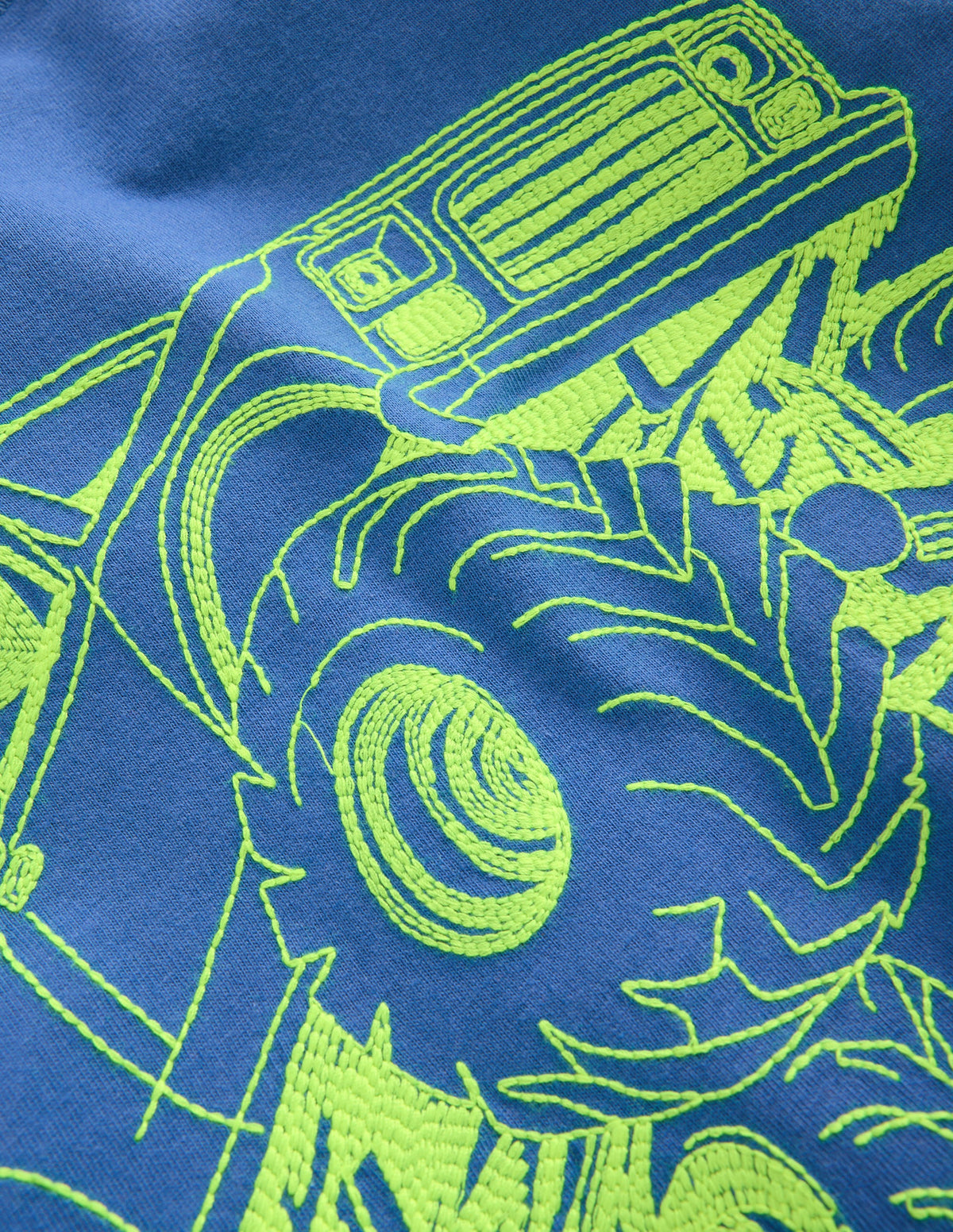 Langarmshirt mit neonfarbenem Superstitch-Design-Blauhäher Monstertruck - Image 3