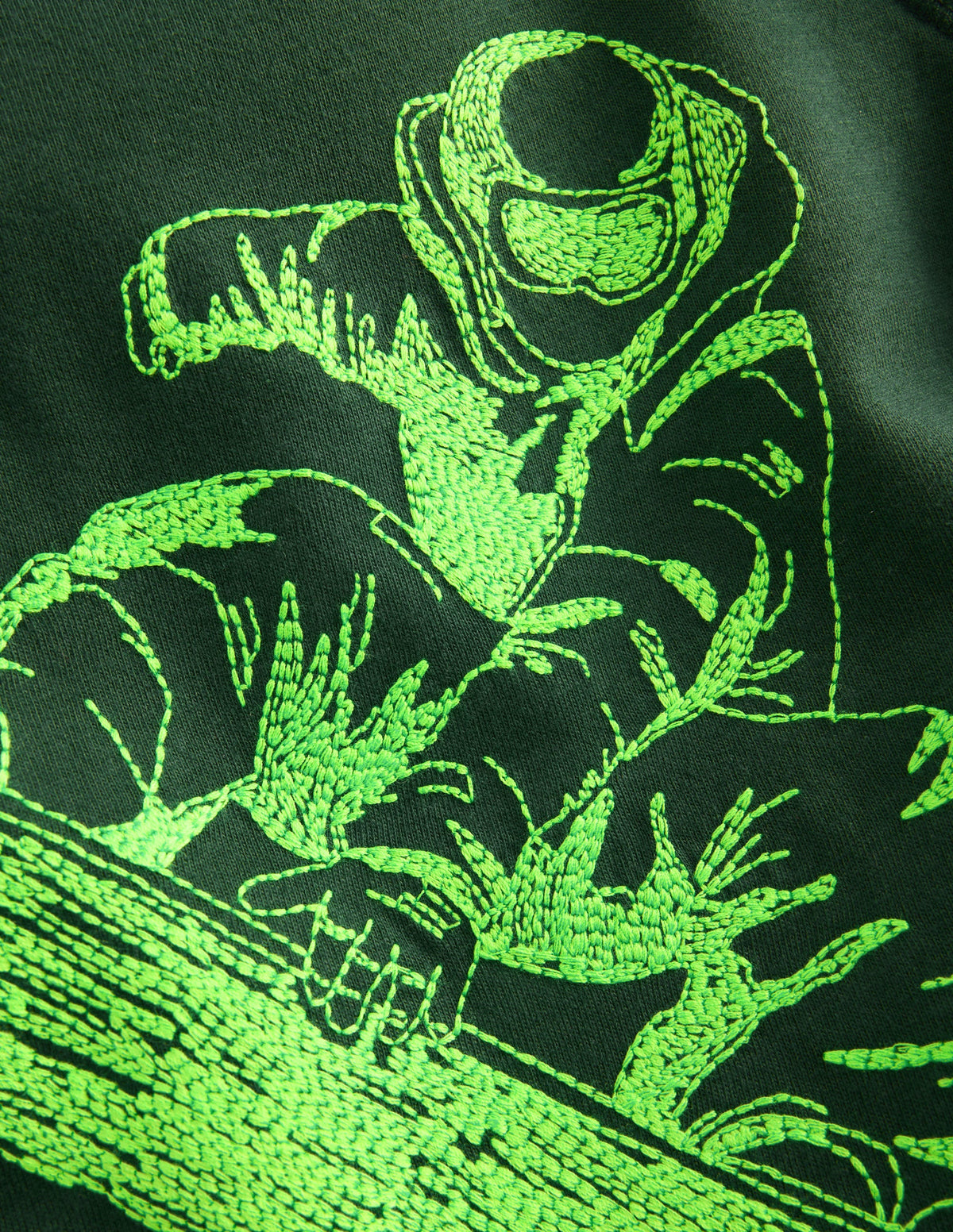 Neon Superstitch T-shirt-Hunter Green Snowboard-3