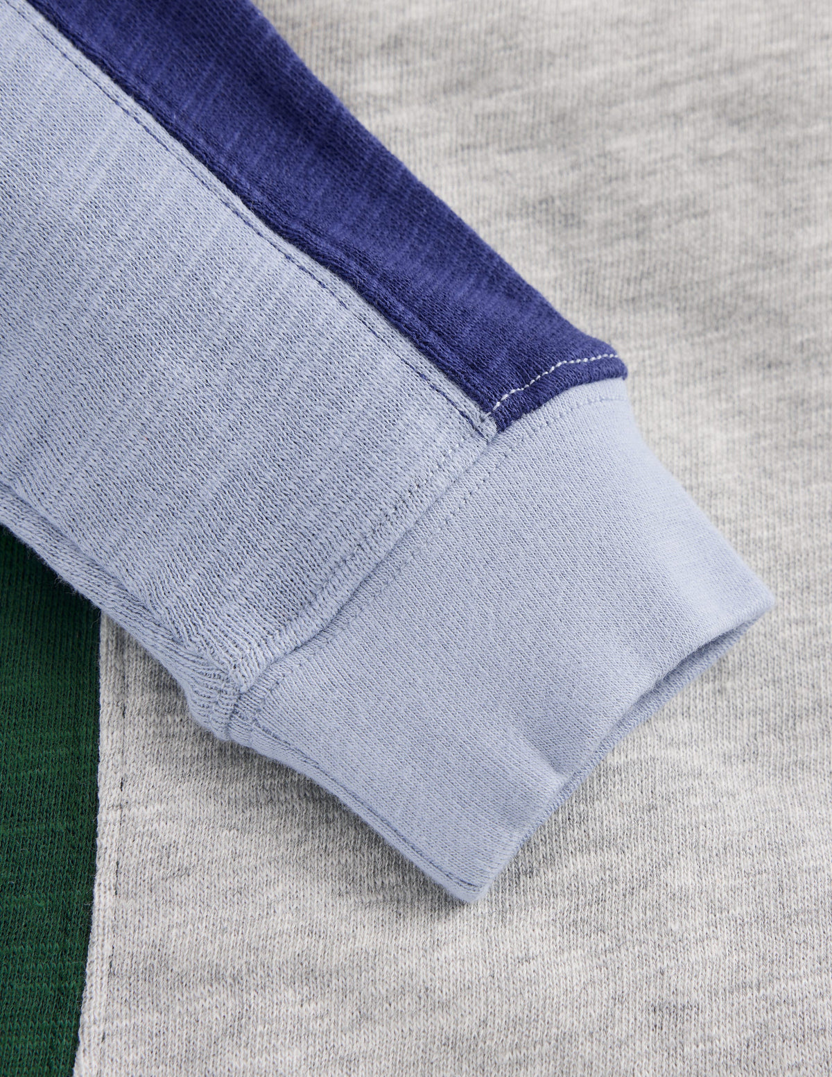 Colourblock Mid-weight T-Shirt-Grey Marl Colourblock - Image 3