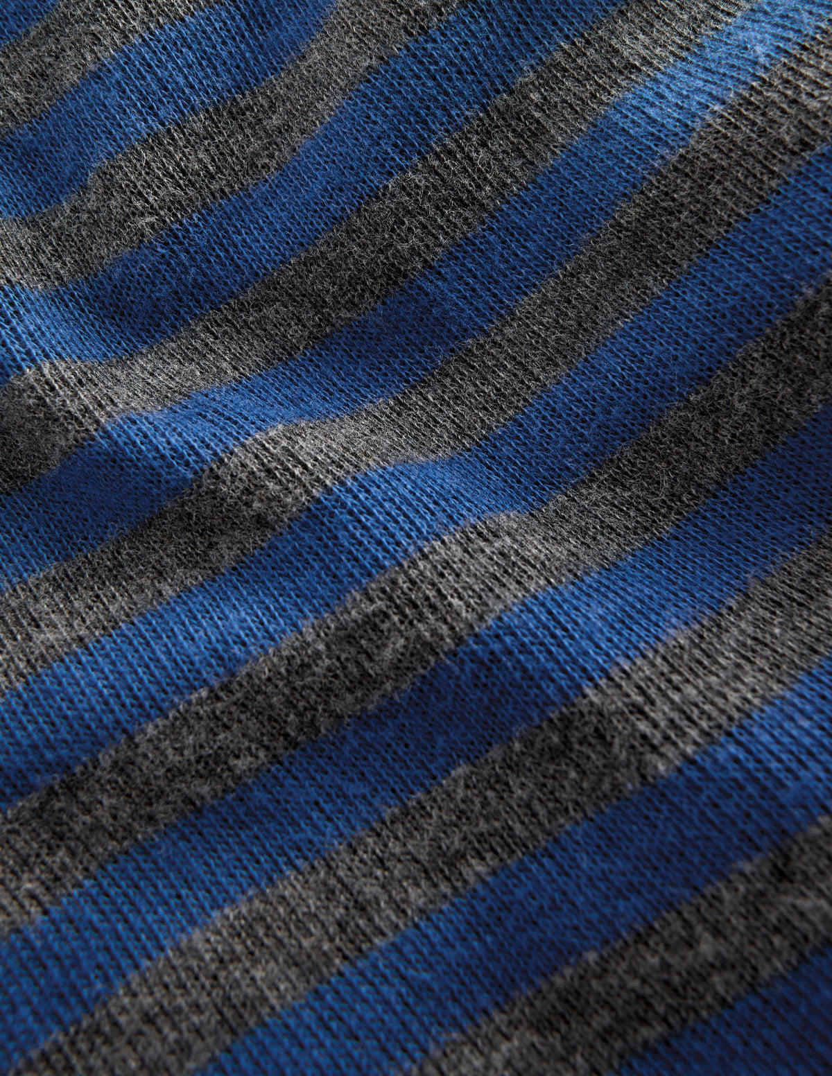 Gemütlicher, texturierter Raglanpullover-Denim-Blau/Anthrazit Meliert - Image 3