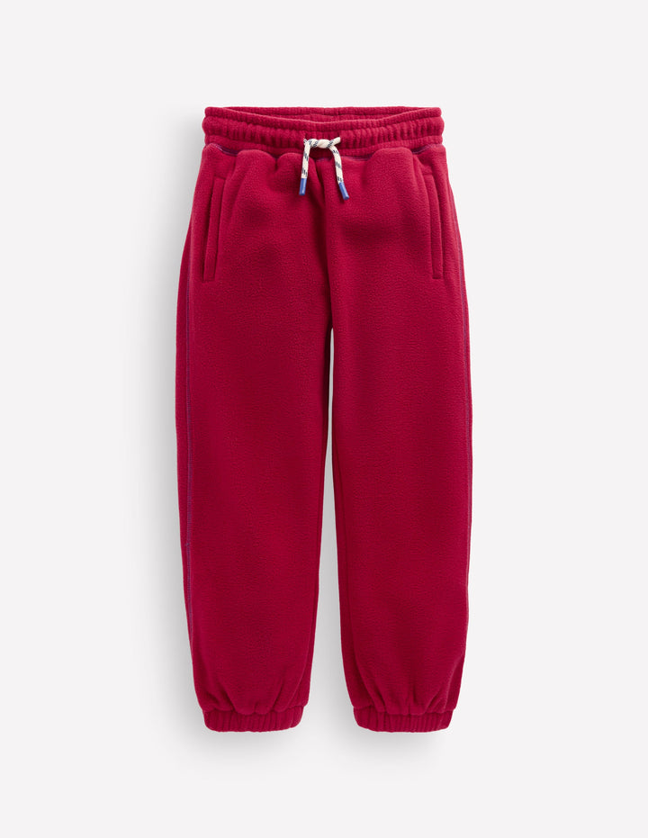 Kuschelige Fleece-Jogginghose-Braun-Orange