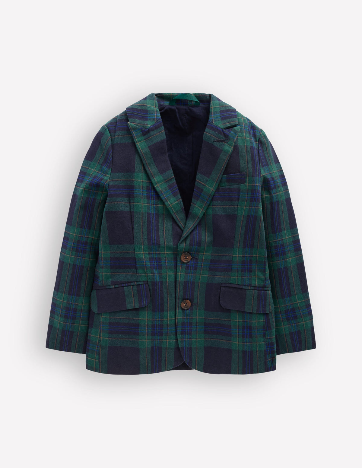 Karierter, eleganter Blazer-Navy Kariert - Image 2